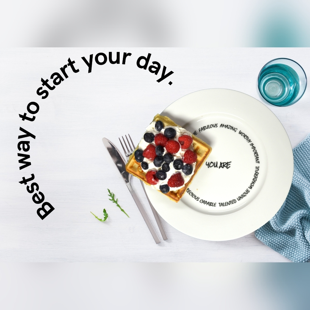 🔥 NEW 8 in dinner plate daily affirmations positive thinking